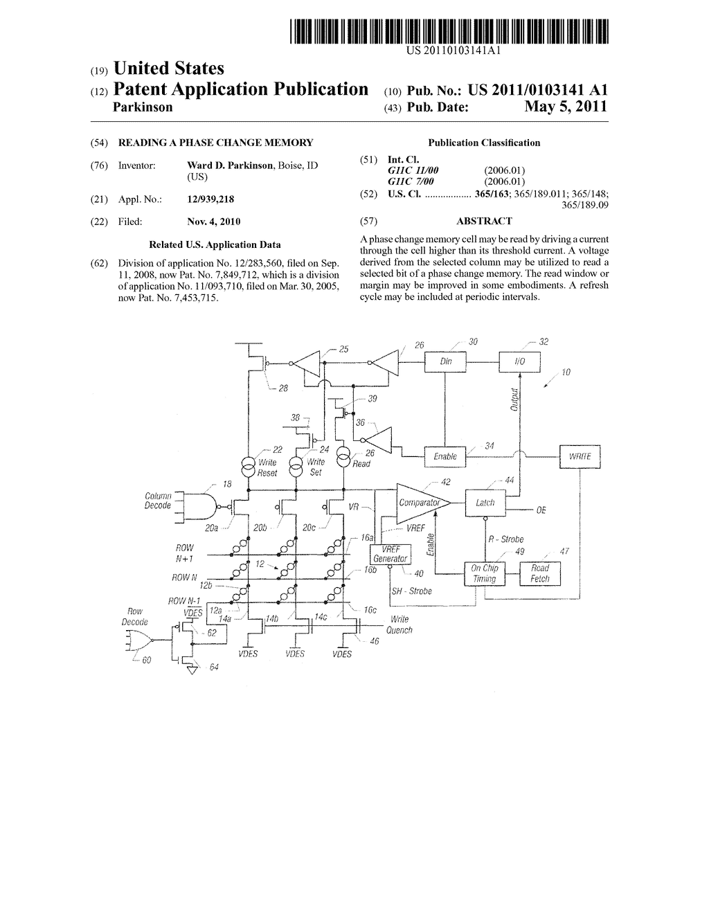 Reading a Phase Change Memory - diagram, schematic, and image 01