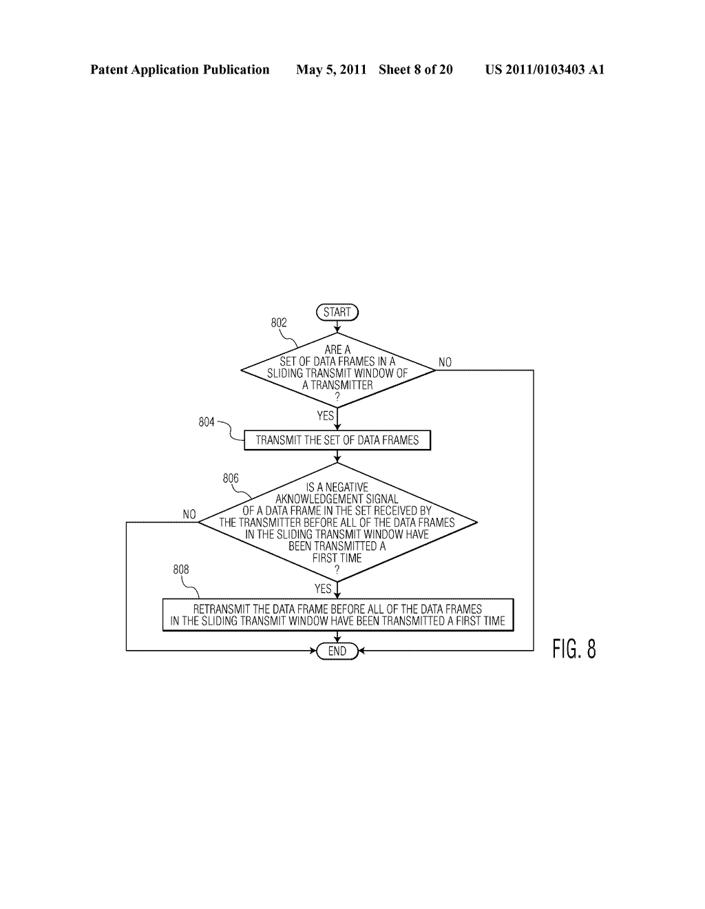 SYSTEM AND METHOD FOR DATA COMMUNICATIONS USING A SLIDING WINDOW PROTOCOL WITH SELECTIVE RETRANSMISSION - diagram, schematic, and image 09