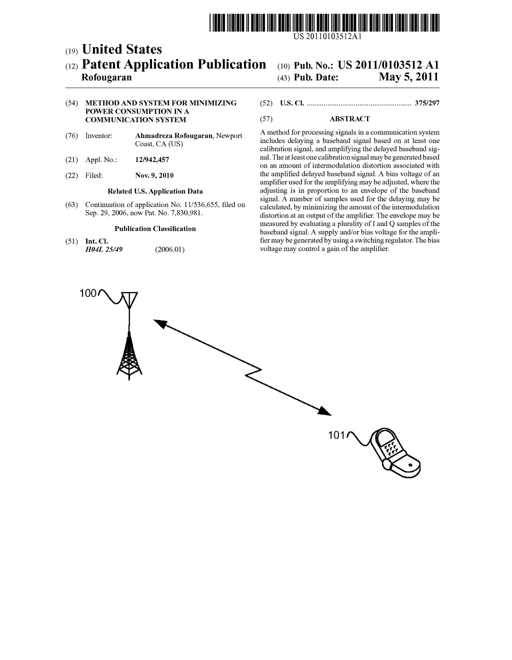 METHOD AND SYSTEM FOR MINIMIZING POWER CONSUMPTION IN A COMMUNICATION SYSTEM - diagram, schematic, and image 01