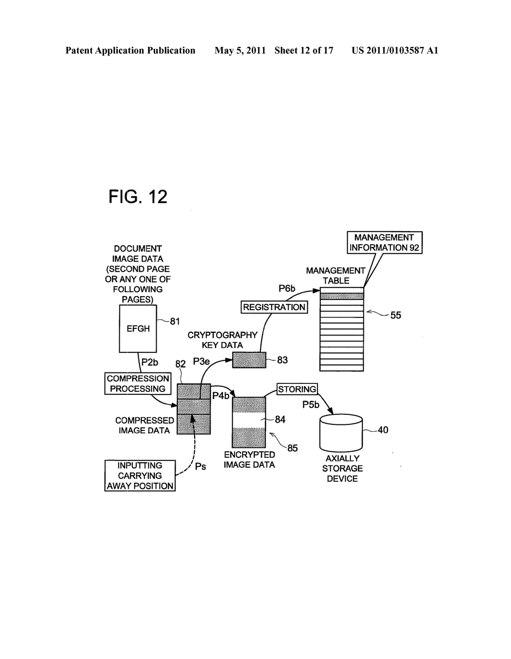 DATA CONCEALING APPARATUS, DATA DECRYPTION APPARATUS AND IMAGE FORMING APPARATUS HAVING DATA ENCRYPTING FUNCTION - diagram, schematic, and image 13