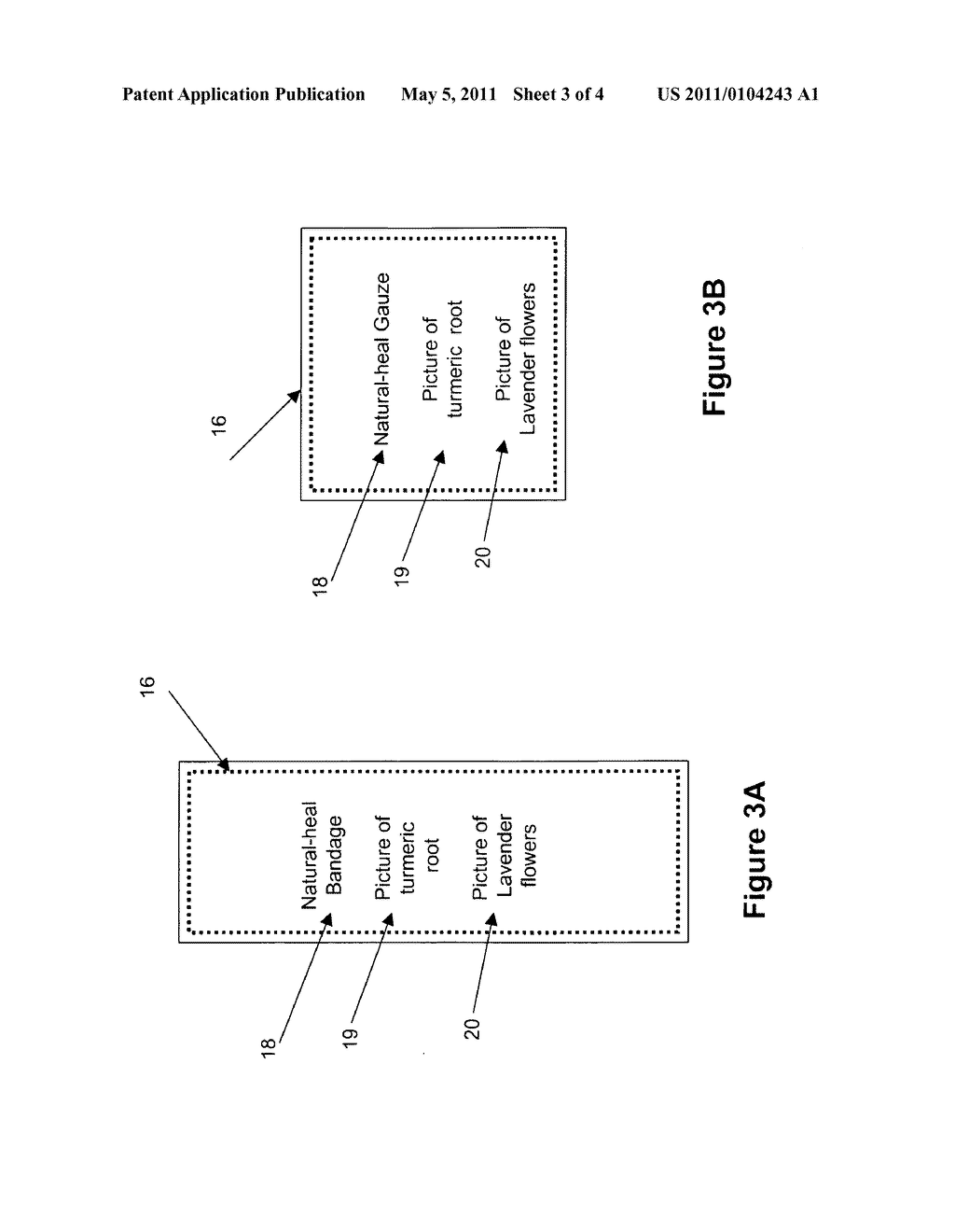 First aid formulations of turmeric powder lavender essential oil and glycerin for dressing wounds - diagram, schematic, and image 04