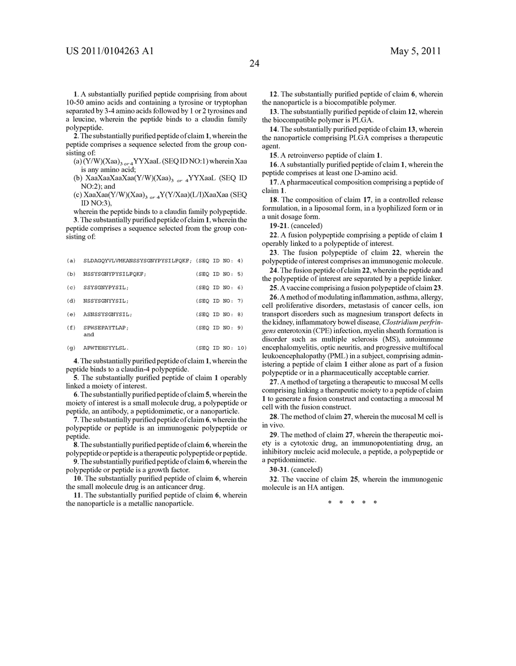 CLAUDIN-4 BINDING PEPTIDES, COMPOSITIONS AND METHODS OF USE - diagram, schematic, and image 39