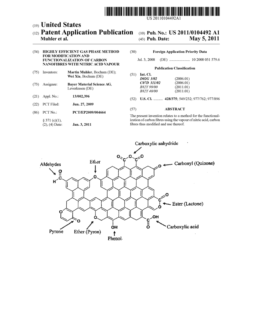 HIGHLY EFFICIENT GAS PHASE METHOD FOR MODIFICATION AND FUNCTIONALIZATION OF CARBON NANOFIBRES WITH NITRIC ACID VAPOUR - diagram, schematic, and image 01