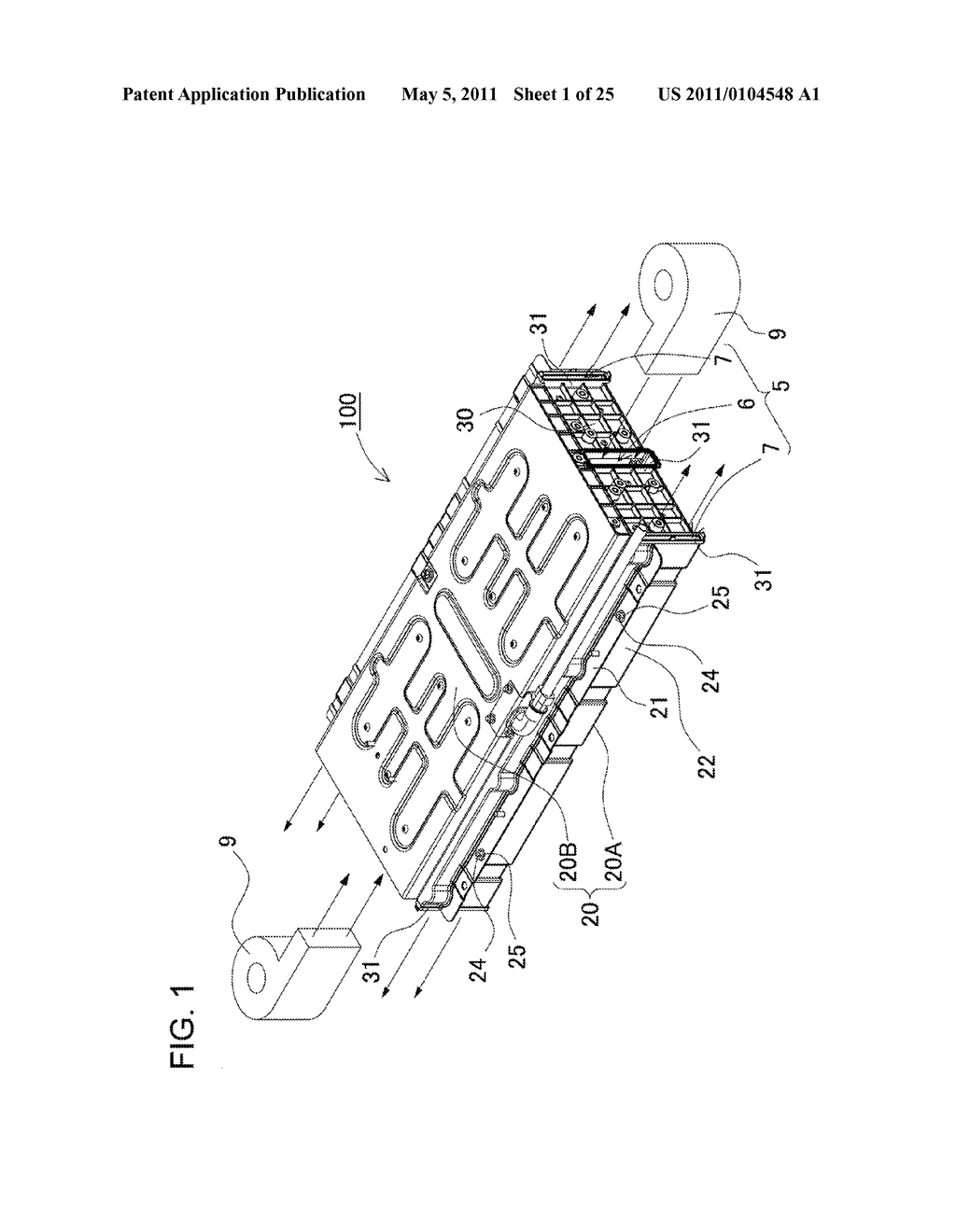POWER SUPPLY DEVICE INCLUDING A PLURALITY OF BATTERY CELLS ARRANGED SIDE BY SIDE - diagram, schematic, and image 02