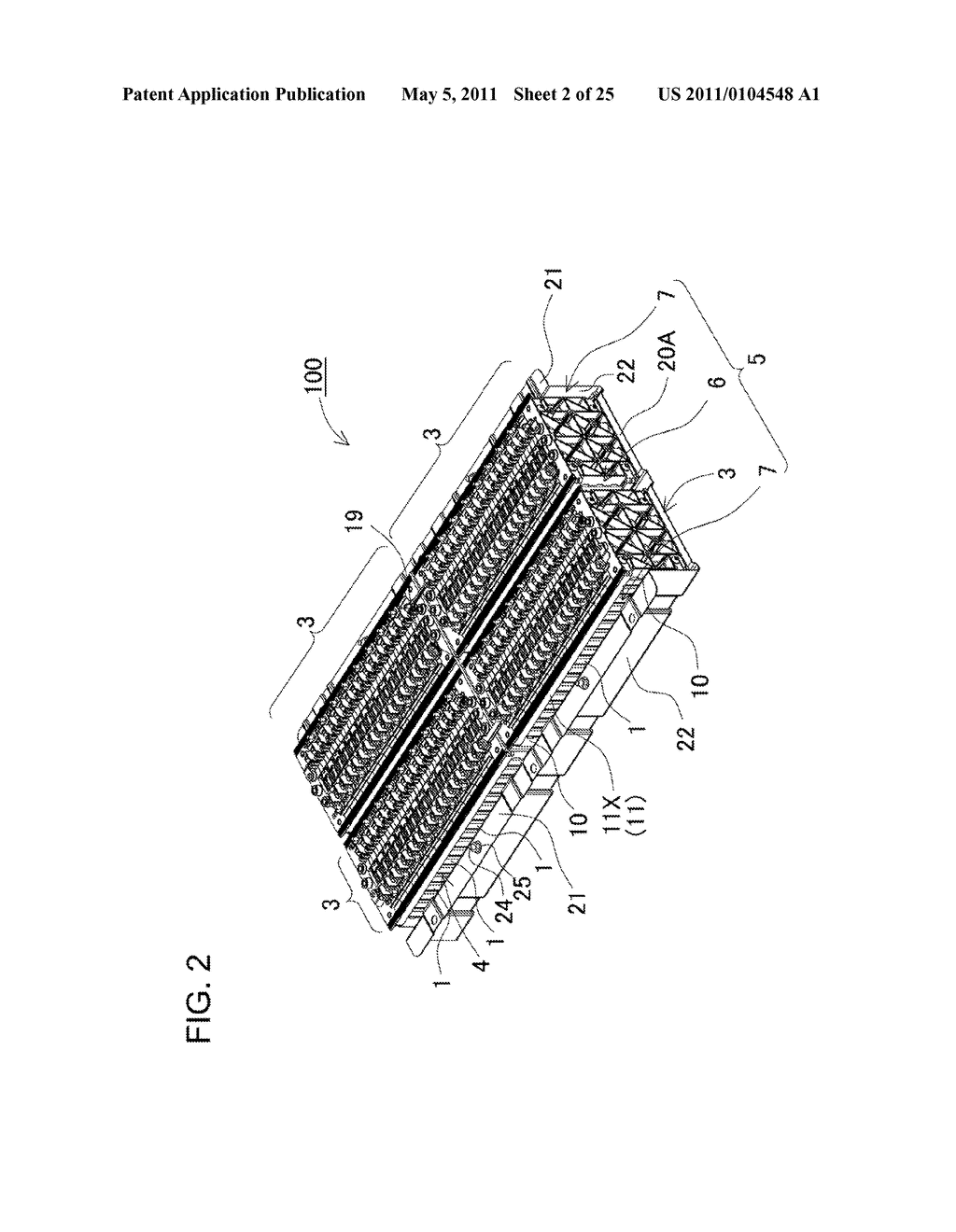 POWER SUPPLY DEVICE INCLUDING A PLURALITY OF BATTERY CELLS ARRANGED SIDE BY SIDE - diagram, schematic, and image 03