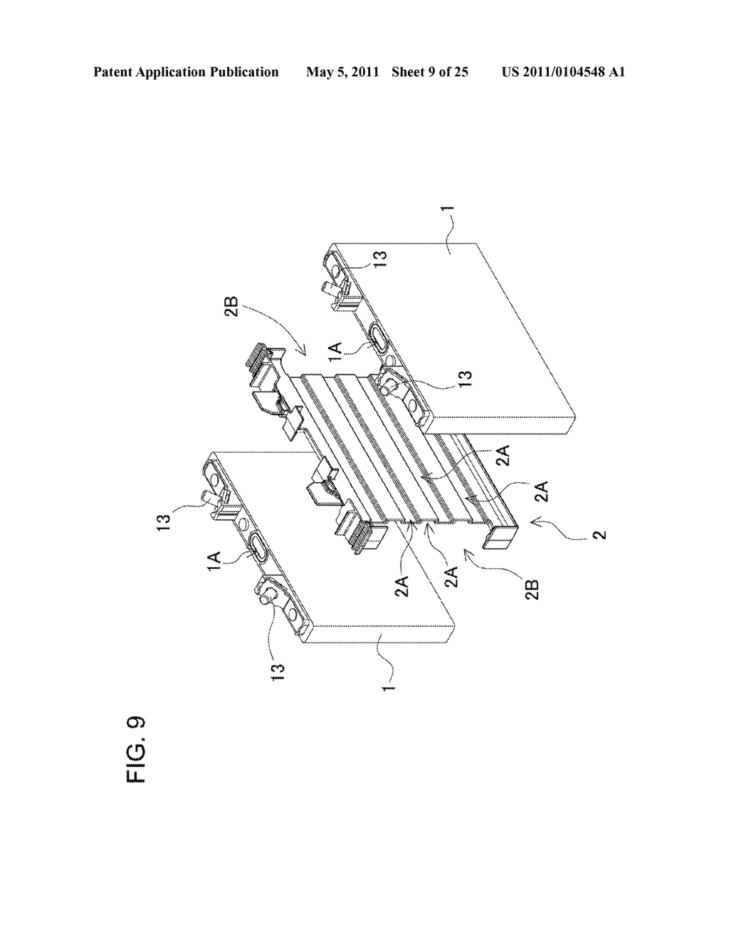 POWER SUPPLY DEVICE INCLUDING A PLURALITY OF BATTERY CELLS ARRANGED SIDE BY SIDE - diagram, schematic, and image 10