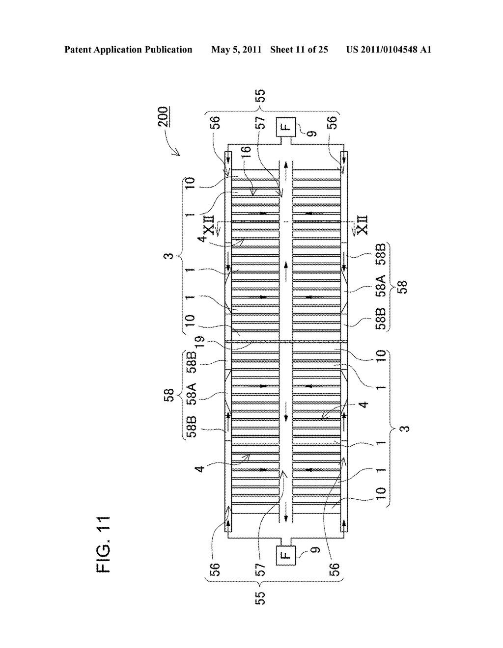 POWER SUPPLY DEVICE INCLUDING A PLURALITY OF BATTERY CELLS ARRANGED SIDE BY SIDE - diagram, schematic, and image 12