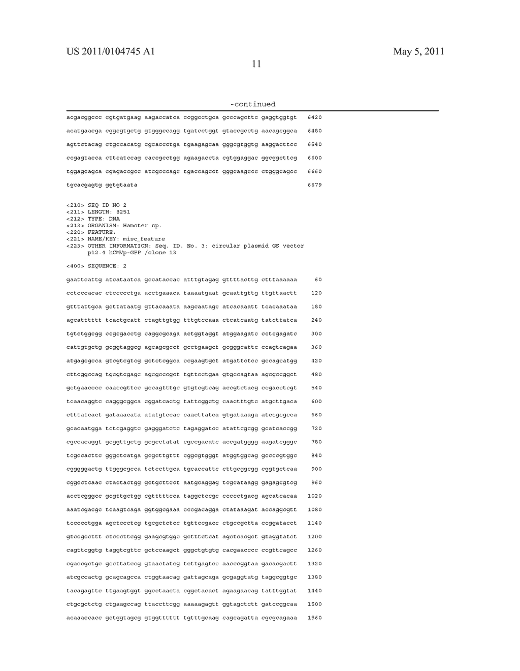 METHOD OF EXPRESSING RECOMBINANT PROTEIN IN CHO CELLS - diagram, schematic, and image 15