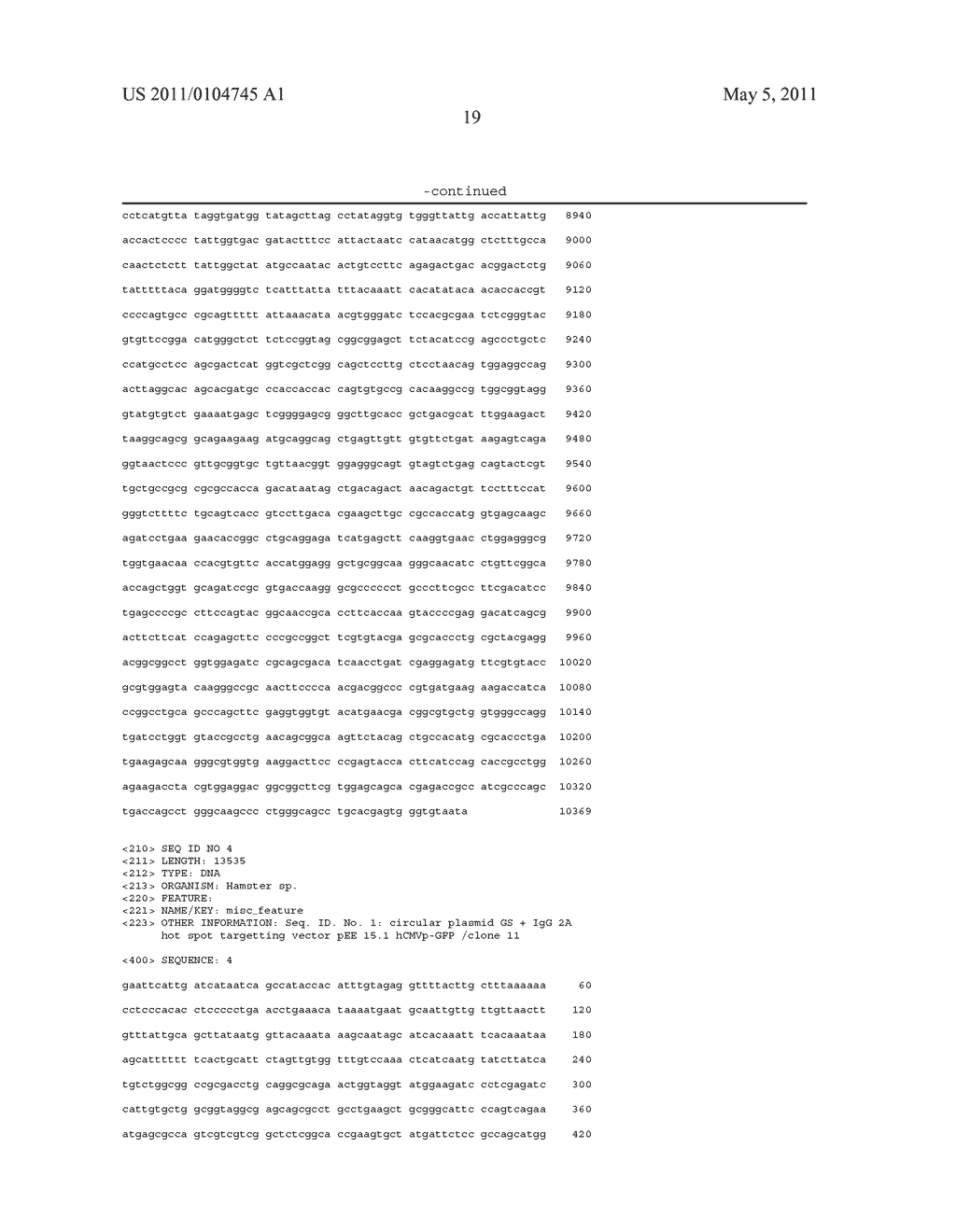 METHOD OF EXPRESSING RECOMBINANT PROTEIN IN CHO CELLS - diagram, schematic, and image 23