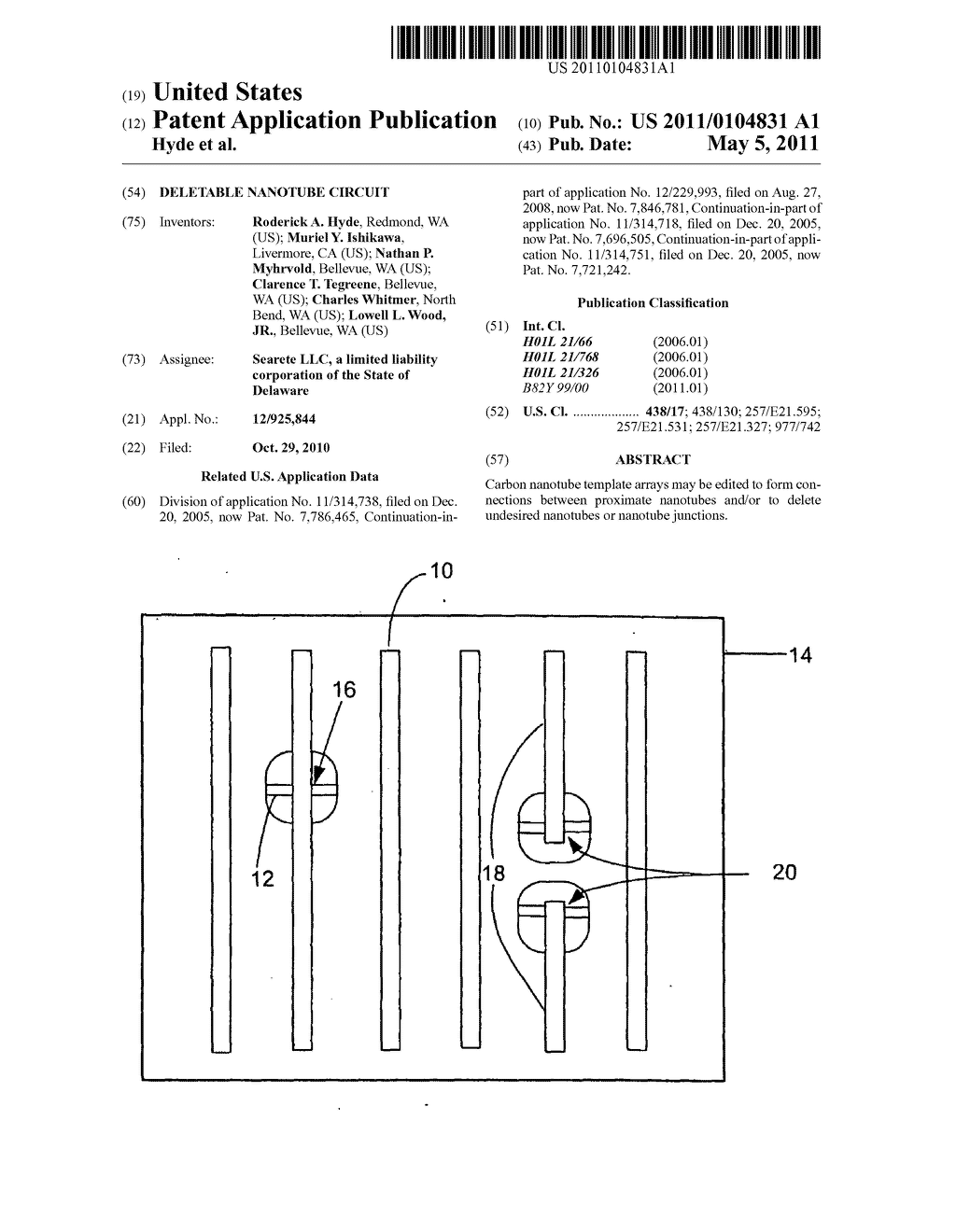 Deletable nanotube circuit - diagram, schematic, and image 01