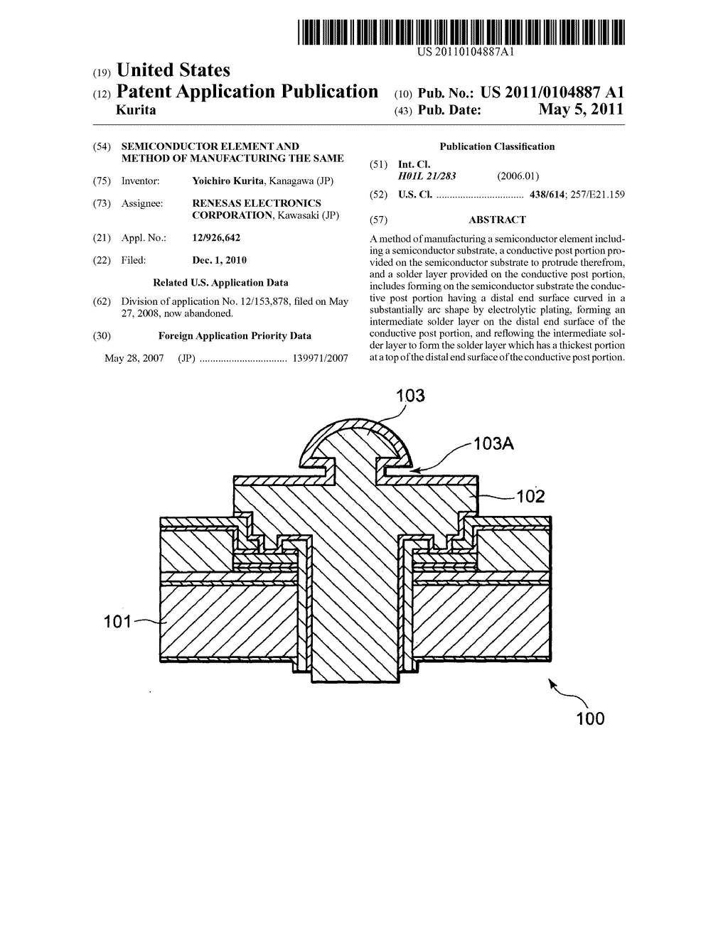 Semiconductor element and method of manufacturing the same - diagram, schematic, and image 01