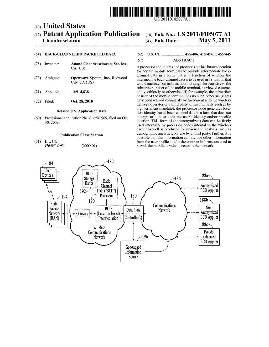 BACK-CHANNELED PACKETED DATA - diagram, schematic, and image 01