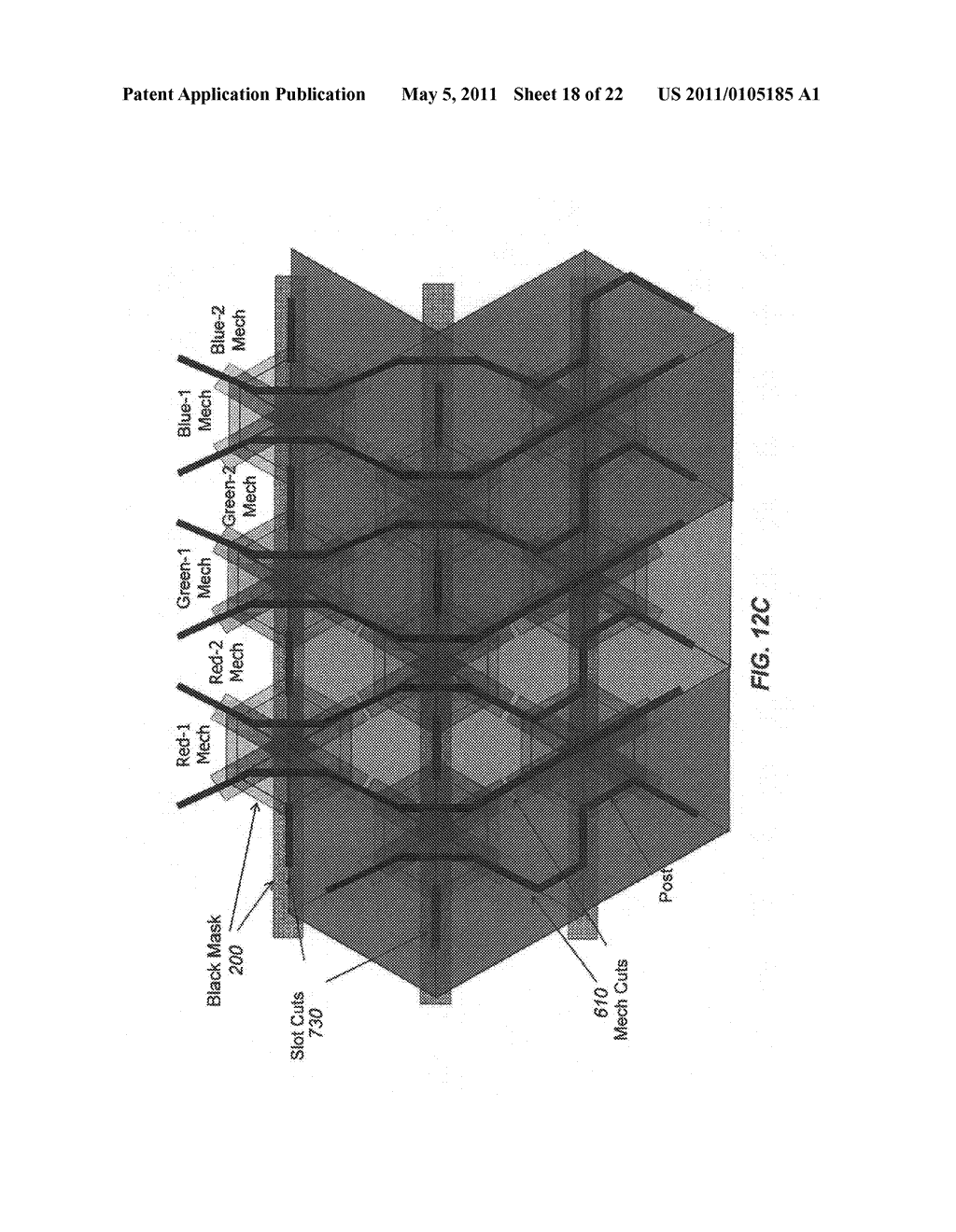 Interferometric modulation devices having triangular subpixels - diagram, schematic, and image 19