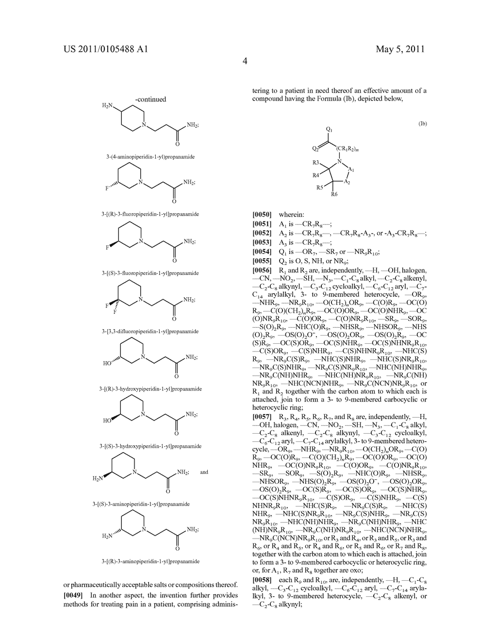 SUBSTITUTED PYRROLIDINE AND PIPERIDINE COMPOUNDS, DERIVATIVES THEREOF, AND METHODS FOR TREATING PAIN - diagram, schematic, and image 05