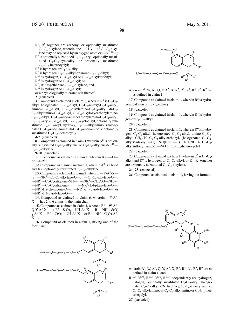 TETRAHYDROISOQUINOLINES, PHARMACEUTICAL COMPOSITIONS CONTAINING THEM, AND THEIR USE IN THERAPY - diagram, schematic, and image 99