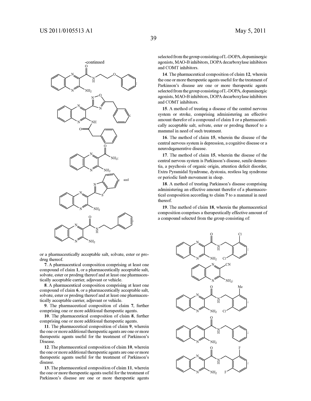 AMINO-QUINOXALINE AND AMINO-QUINOLINE COMPOUNDS FOR USE AS ADENOSINE A2a RECEPTOR ANTAGONISTS - diagram, schematic, and image 40