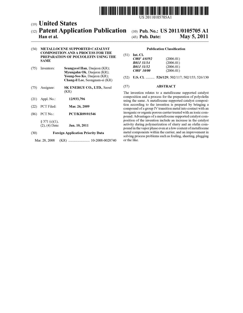 Metallocene Supported Catalyst Composition and a Process for the Preparation of Polyolefin Using the Same - diagram, schematic, and image 01