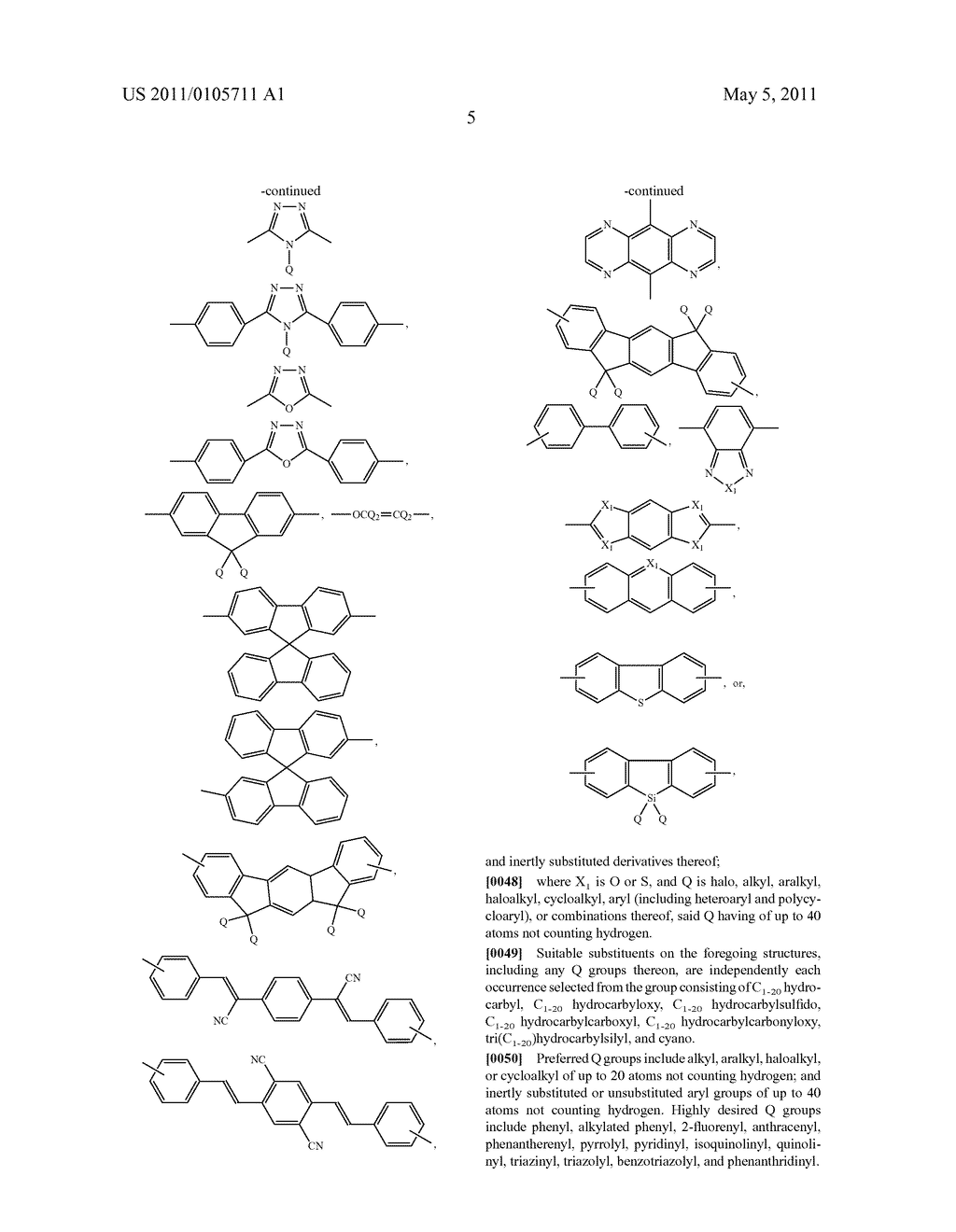 CROSSLINKABLE SUBSTITUTED FLUORENE COMPOUNDS AND CONJUGATED OLIGOMERS OR POLYMERS BASED THEREON - diagram, schematic, and image 06