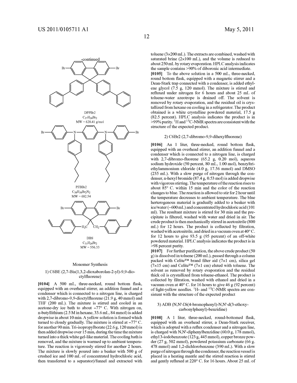 CROSSLINKABLE SUBSTITUTED FLUORENE COMPOUNDS AND CONJUGATED OLIGOMERS OR POLYMERS BASED THEREON - diagram, schematic, and image 13