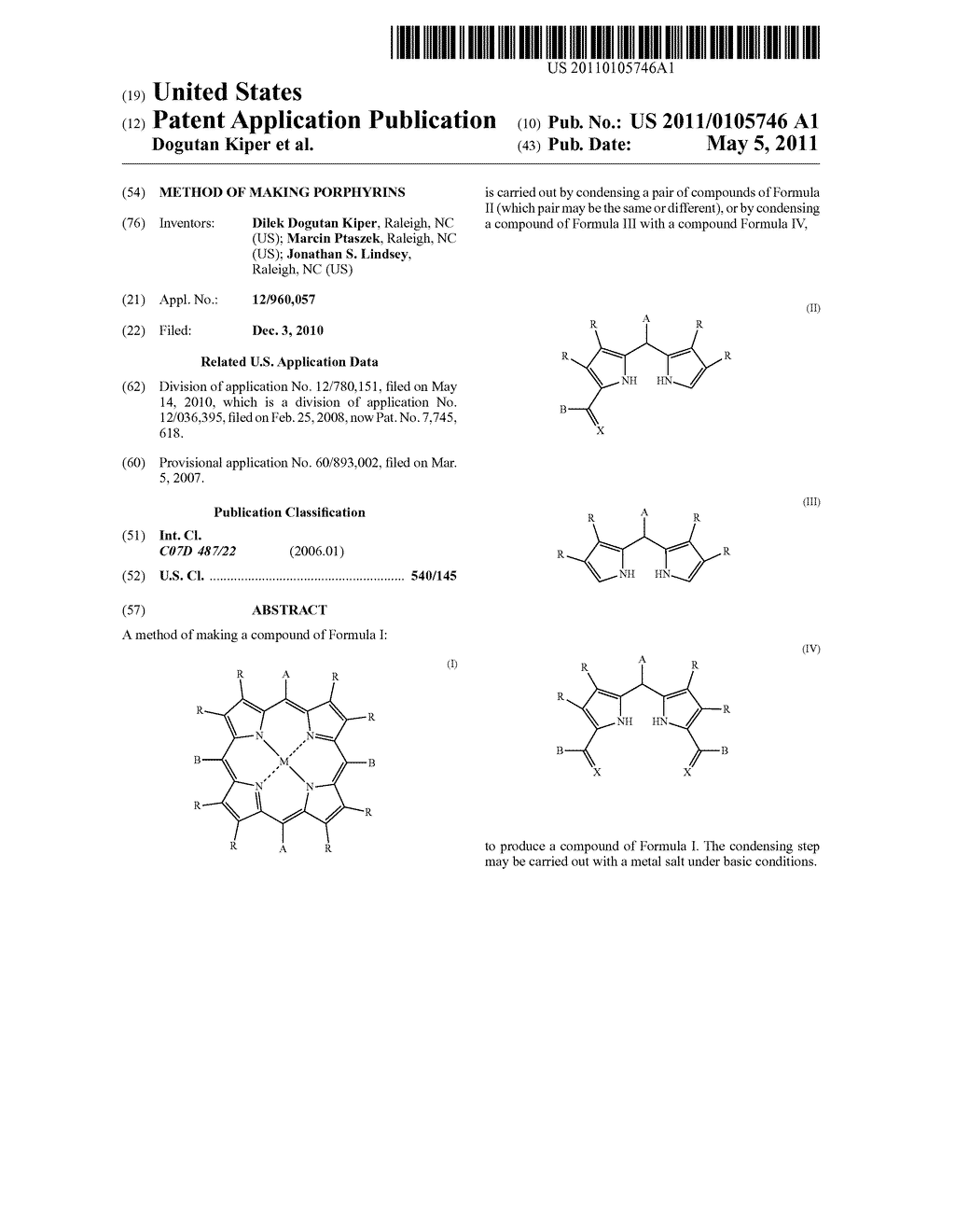 METHOD OF MAKING PORPHYRINS - diagram, schematic, and image 01