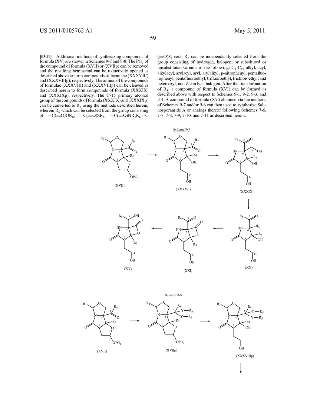 TOTAL SYNTHESIS OF SALINOSPORAMIDE A AND ANALOGS THEREOF - diagram, schematic, and image 124