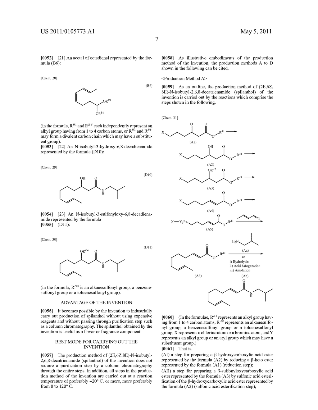 PRODUCTION METHOD OF (2E,6Z,8E)-N-ISOBUTYL-2,6,8-DECATRIENAMIDE (SPILANTHOL), AND FOOD OR DRINK, FRAGRANCE OR COSMETIC, OR PHARMACEUTICAL COMPRISING THE SAME - diagram, schematic, and image 08