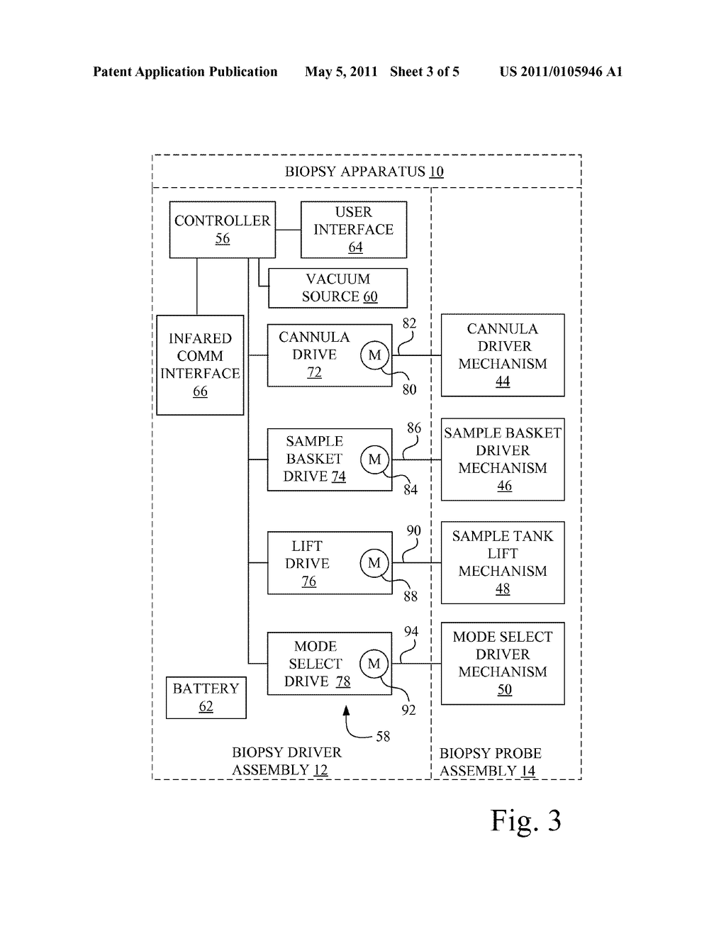 BIOPSY SYSTEM WITH INFRARED COMMUNICATIONS - diagram, schematic, and image 04