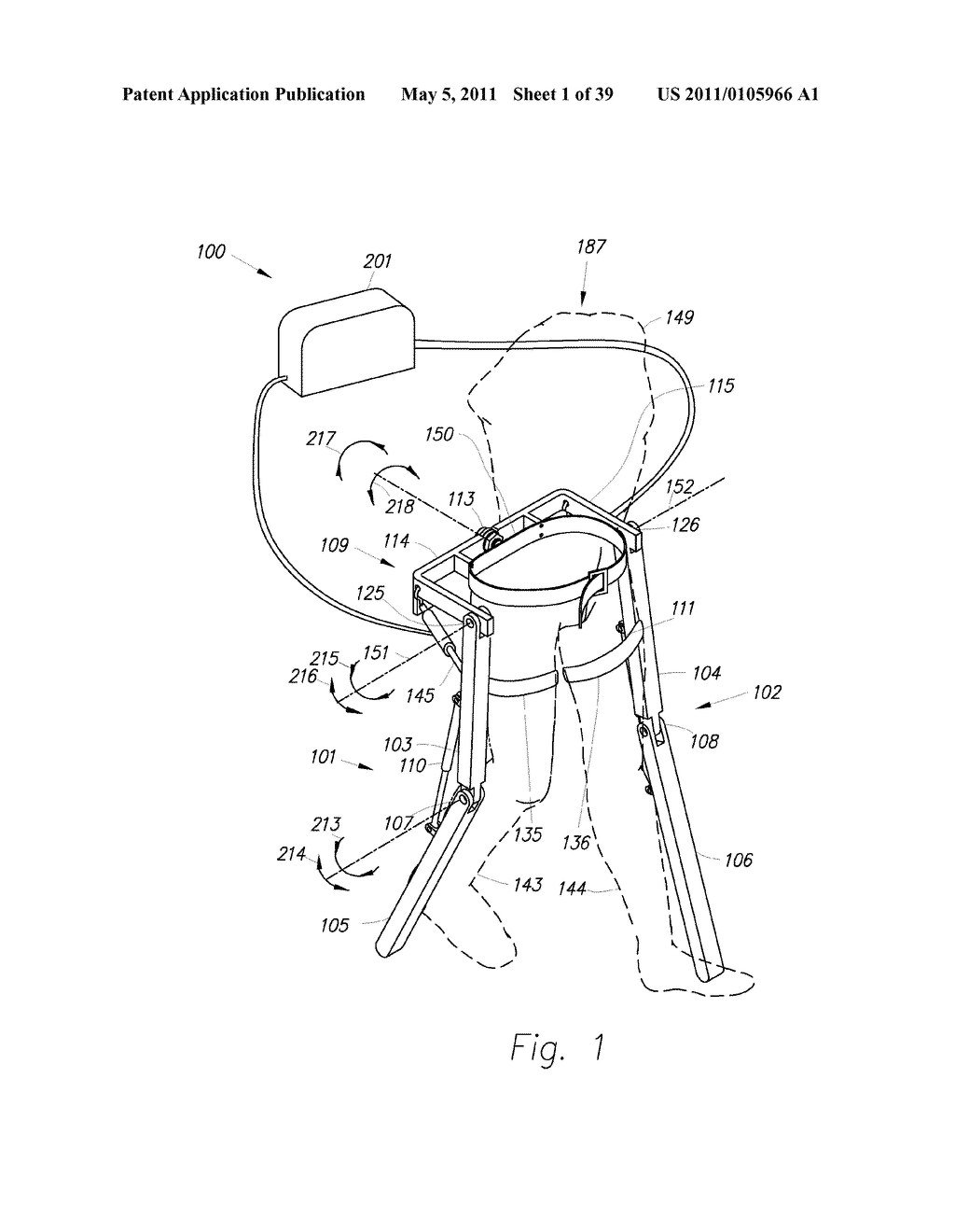 Exoskeleton and Method for Controlling a Swing Leg of the Exoskeleton - diagram, schematic, and image 02