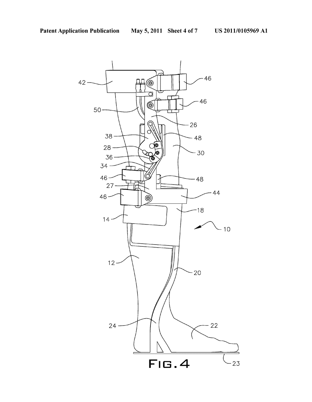 METHOD AND ORTHOTIC SYSTEM FOR REHABILITATING NEUROLOGICALLY IMPAIRED GAIT - diagram, schematic, and image 05