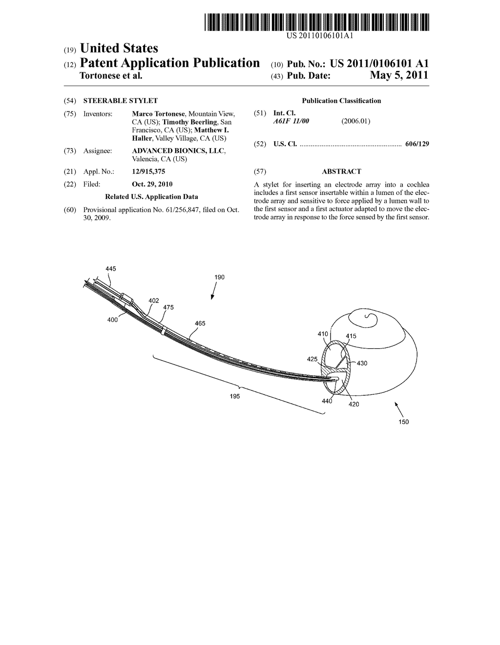 Steerable Stylet - diagram, schematic, and image 01