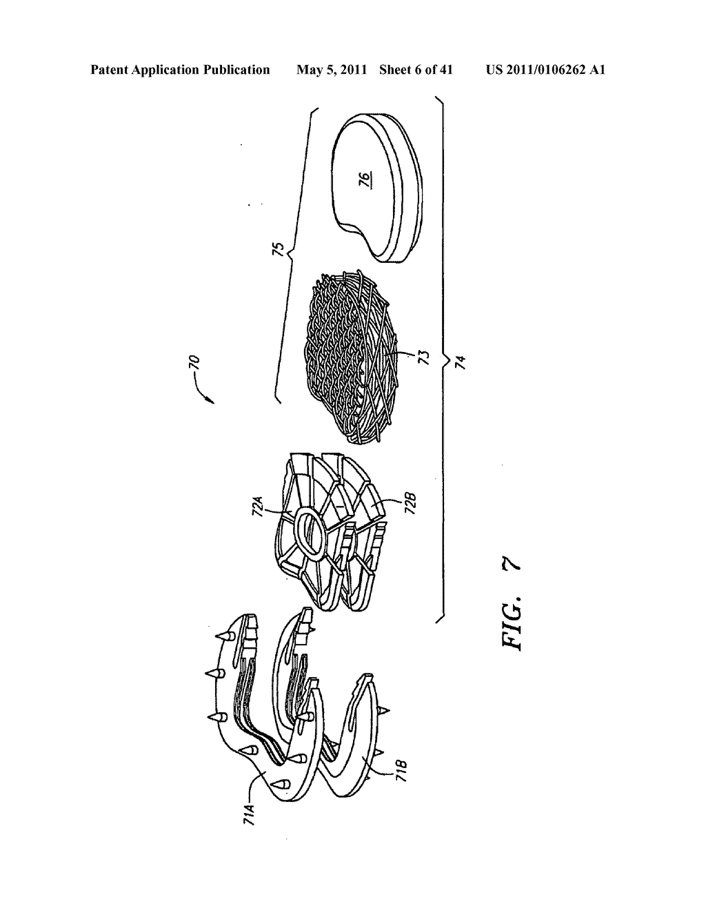 Prosthetic intervertebral discs having substantially rigid end plates and fibers between those end plates - diagram, schematic, and image 07