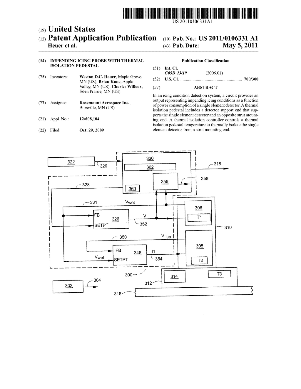 IMPENDING ICING PROBE WITH THERMAL ISOLATION PEDESTAL - diagram, schematic, and image 01