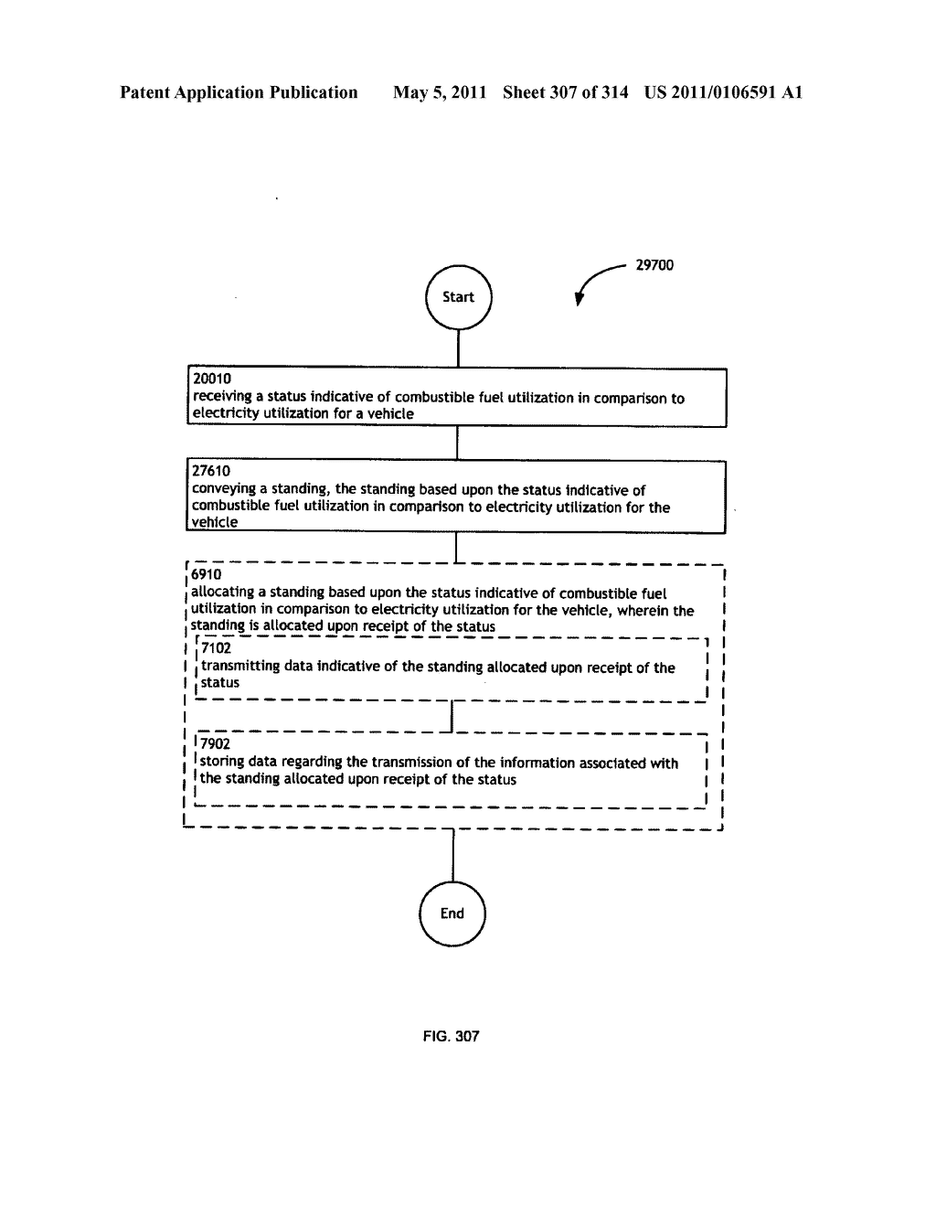 Awarding standings to a vehicle based upon one or more fuel utilization characteristics - diagram, schematic, and image 308