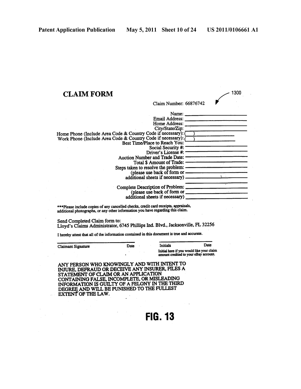 METHOD AND SYSTEM FOR REPORTING FRAUD AND CLAIMING COMPENSATION RELATED TO NETWORK-BASED TRANSACTIONS - diagram, schematic, and image 11