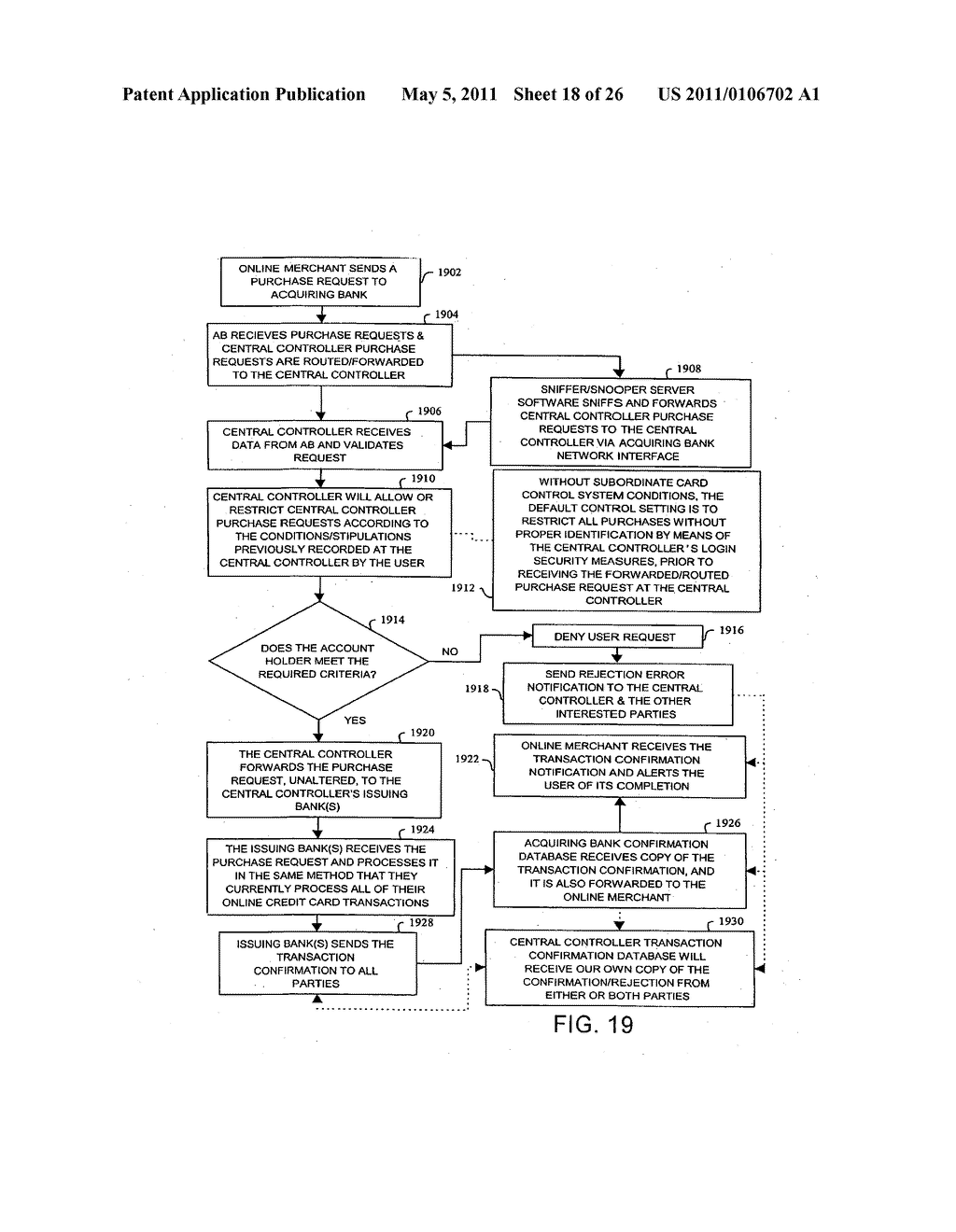 METHOD, SYSTEM AND COMPUTER READABLE MEDIUM FOR WEB SITE ACCOUNT AND E-COMMERCE MANAGEMENT FROM A CENTRAL LOCATION - diagram, schematic, and image 19