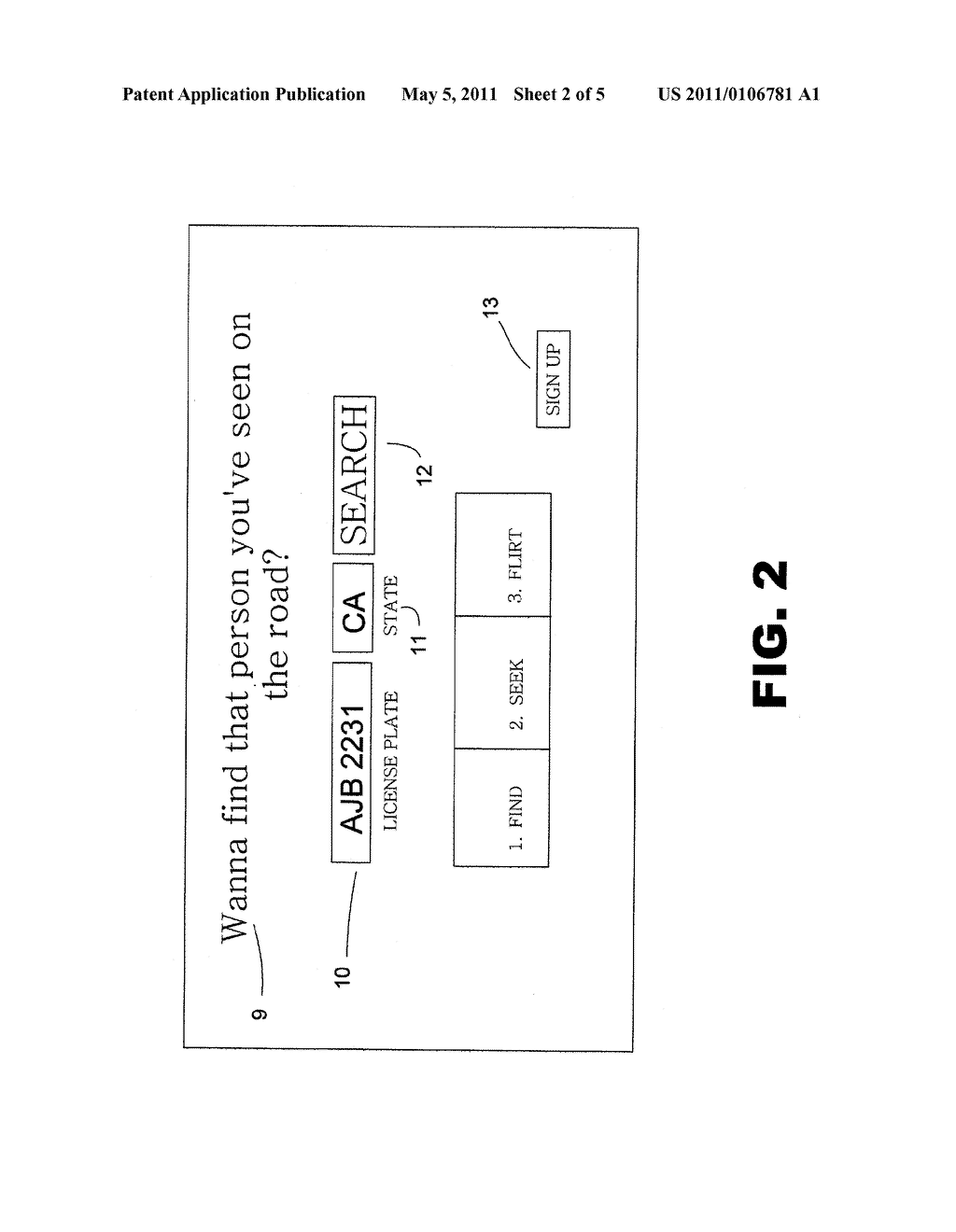 System and Method for Dating Using Vehicle License Plate Numbers - diagram, schematic, and image 03