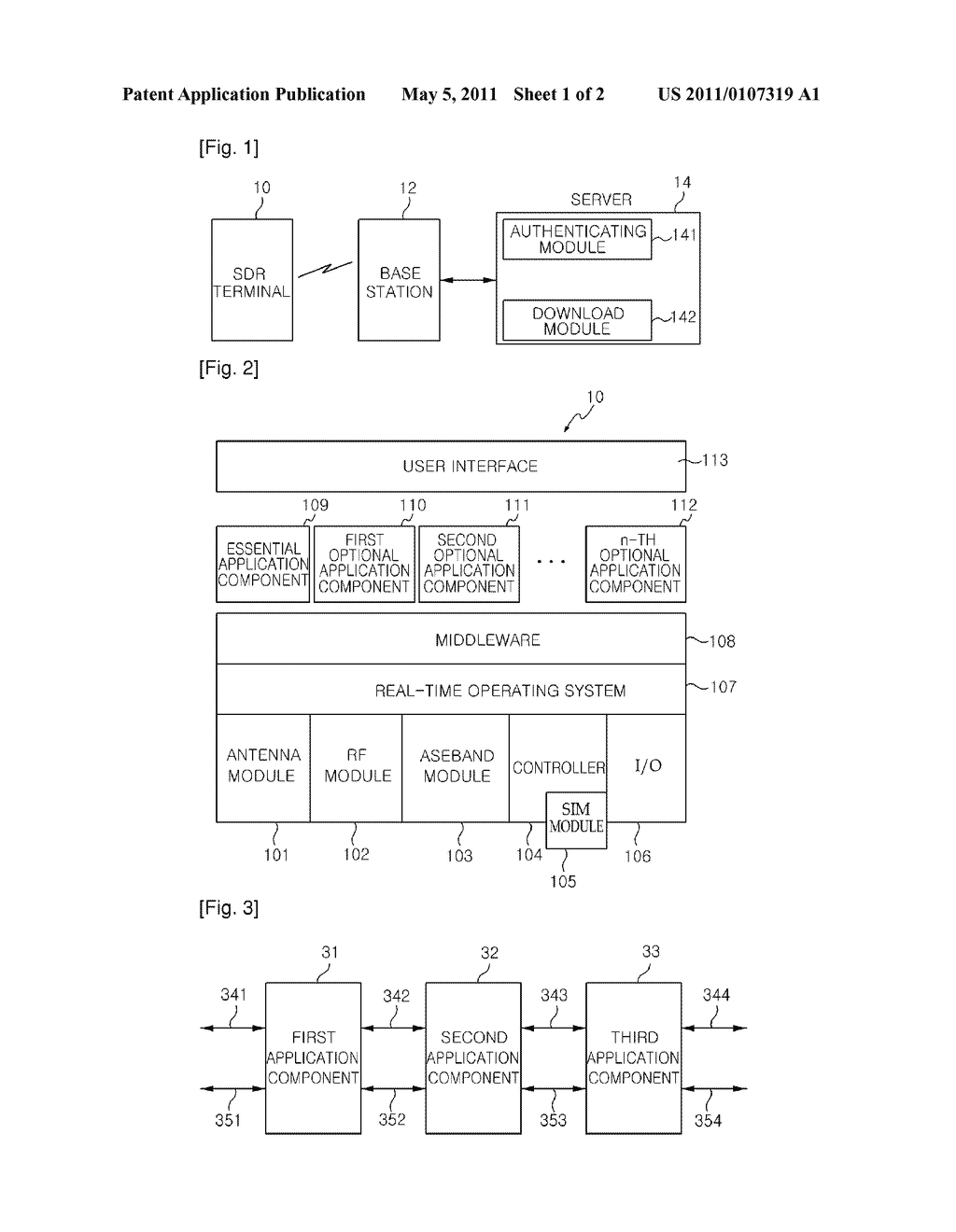 APPLICATION COMPONENT OPERATING METHOD FOR SDR TERMINAL AND SDR TERMINAL - diagram, schematic, and image 02