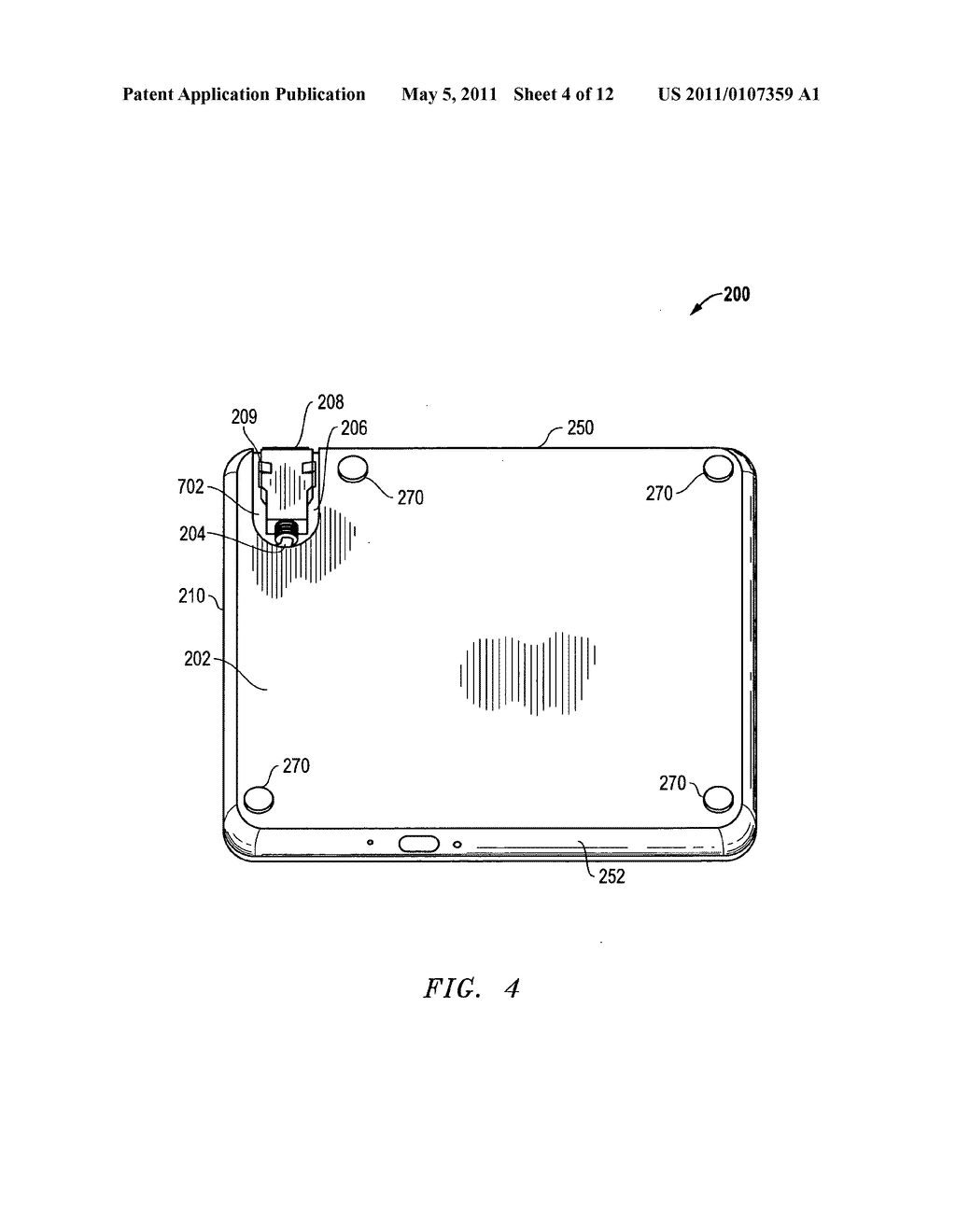 Apparatus and methods for managing connection cables of portable optical drives - diagram, schematic, and image 05