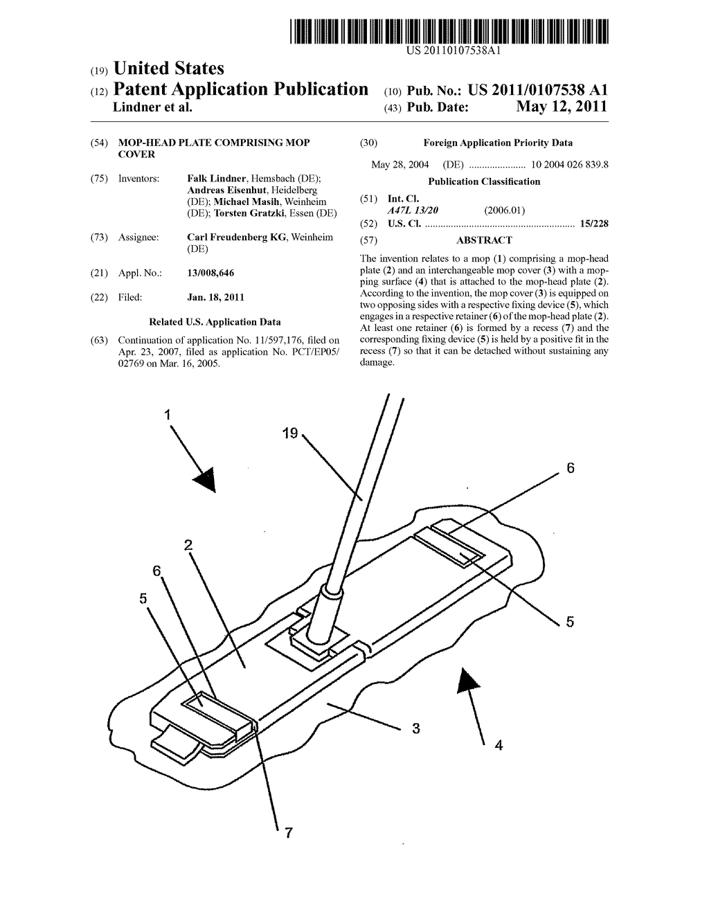 MOP-HEAD PLATE COMPRISING MOP COVER - diagram, schematic, and image 01