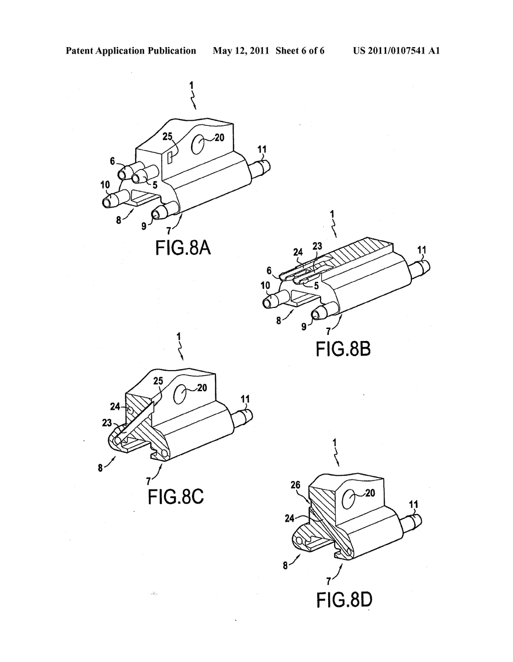 HYDRAULIC CONNECTOR, PARTICULARLY FOR MOTOR VEHICLE WINDSCREEN WIPER SYSTEM - diagram, schematic, and image 07