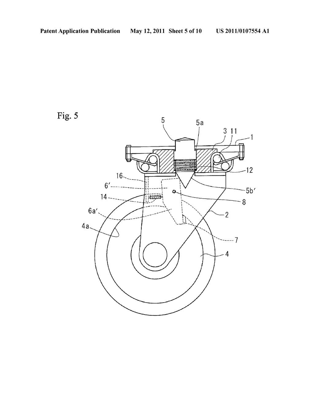 BRAKE-EQUIPPED CASTER - diagram, schematic, and image 06