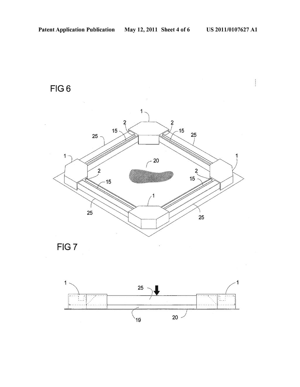 CANVAS STRETCHING SYSTEM WITH REUSABLE CORNER CLAMPS - diagram, schematic, and image 05