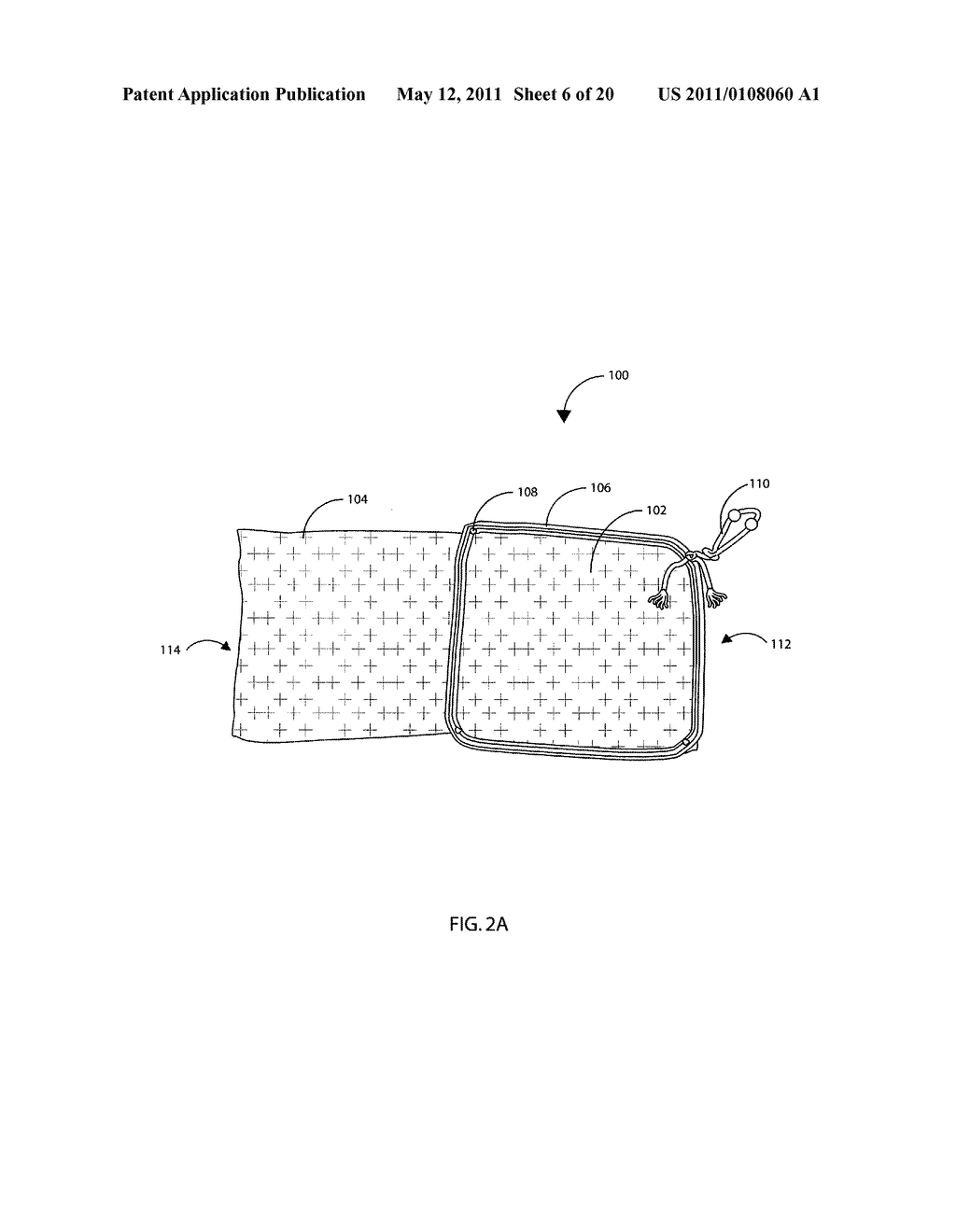 Golf towel with dry and wet section - diagram, schematic, and image 07