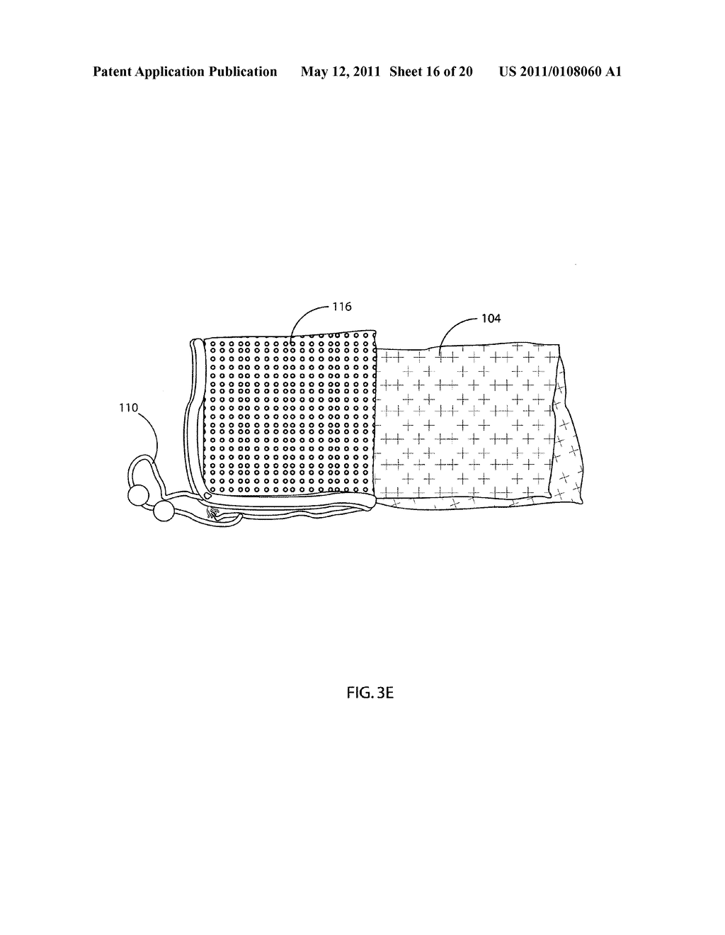 Golf towel with dry and wet section - diagram, schematic, and image 17