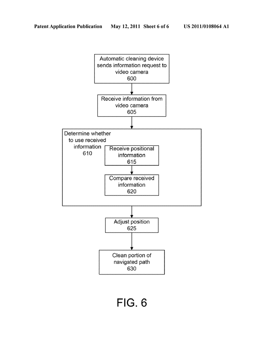 METHODS AND SYSTEMS FOR MOVEMENT OF AN AUTOMAIC CLEANING DEVICE USING VIDEO SIGNAL - diagram, schematic, and image 07