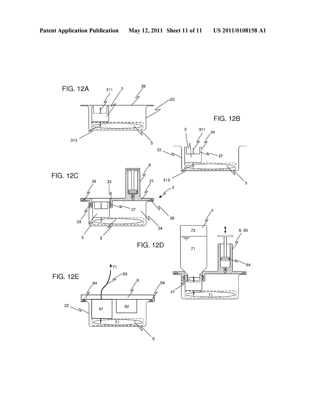 Device, Kit, And Method For Filling a Flexible Reservoir Container In A Negative Pressure Chamber - diagram, schematic, and image 12
