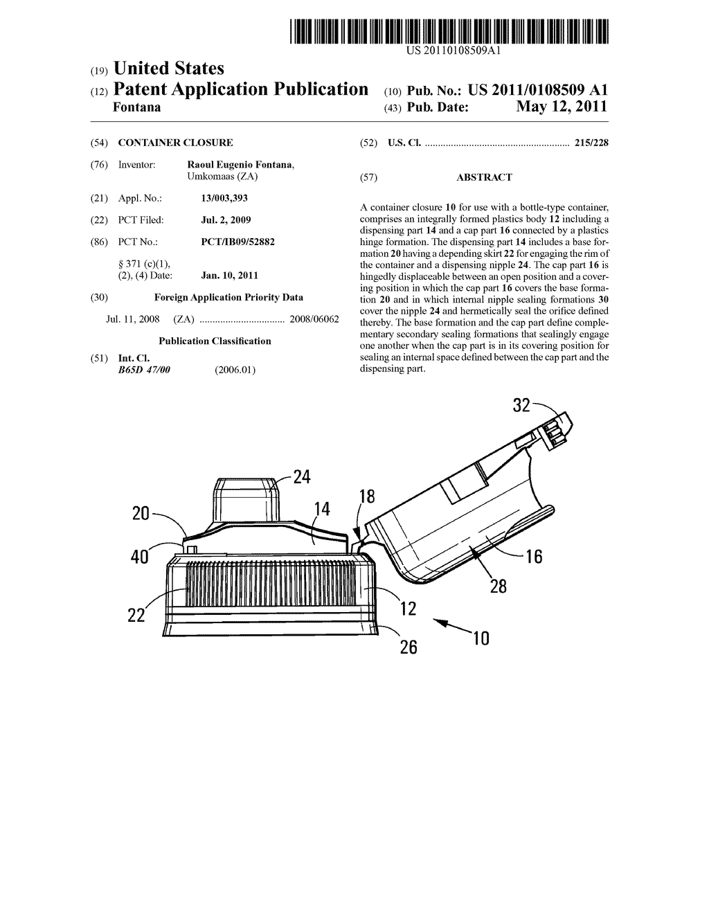 CONTAINER CLOSURE - diagram, schematic, and image 01