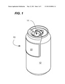 Lip protector for use on canned beverages diagram and image