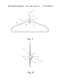 NESTABLE HANGER WITH ARTICULATING INTEGRATED HOOK diagram and image