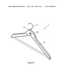 NESTABLE HANGER WITH ARTICULATING INTEGRATED HOOK diagram and image